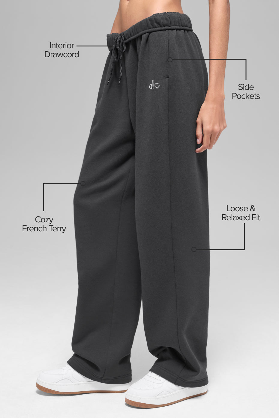 Pantalon De Survêtement Coupe Droite Accolade - Anthracite