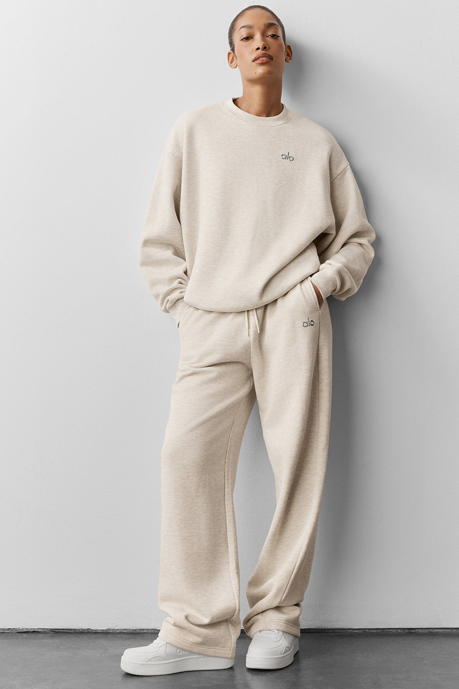Pantalon De Survêtement Coupe Droite Accolade - Oatmeal Heather