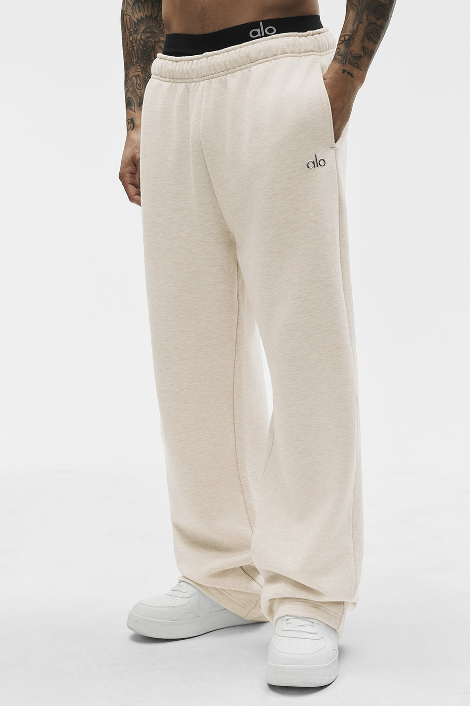 Pantalon De Survêtement Coupe Droite Accolade - Oatmeal Heather