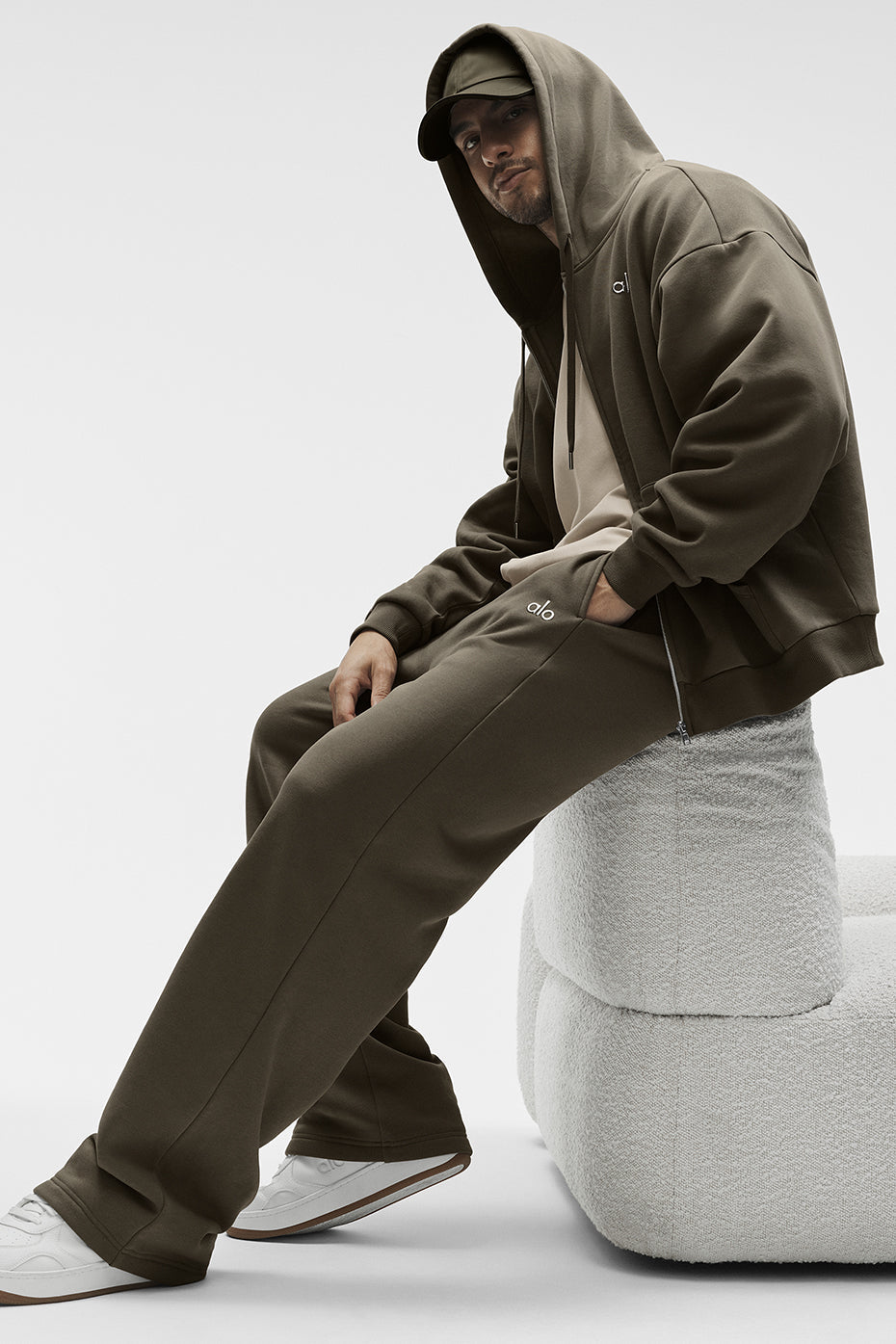 Pantalon De Survêtement Coupe Droite Accolade - Olive Tree