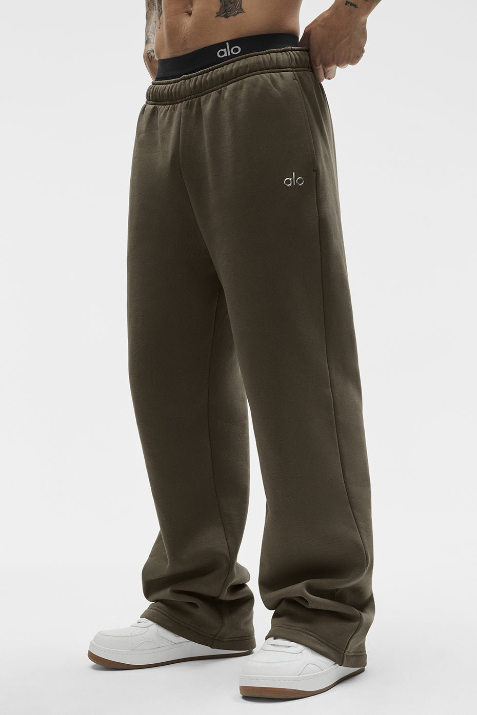 Pantalon De Survêtement Coupe Droite Accolade - Olive Tree
