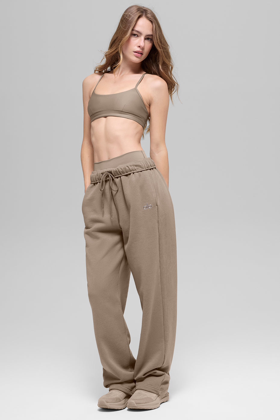 Pantalon De Survêtement Coupe Droite Accolade - Gravel