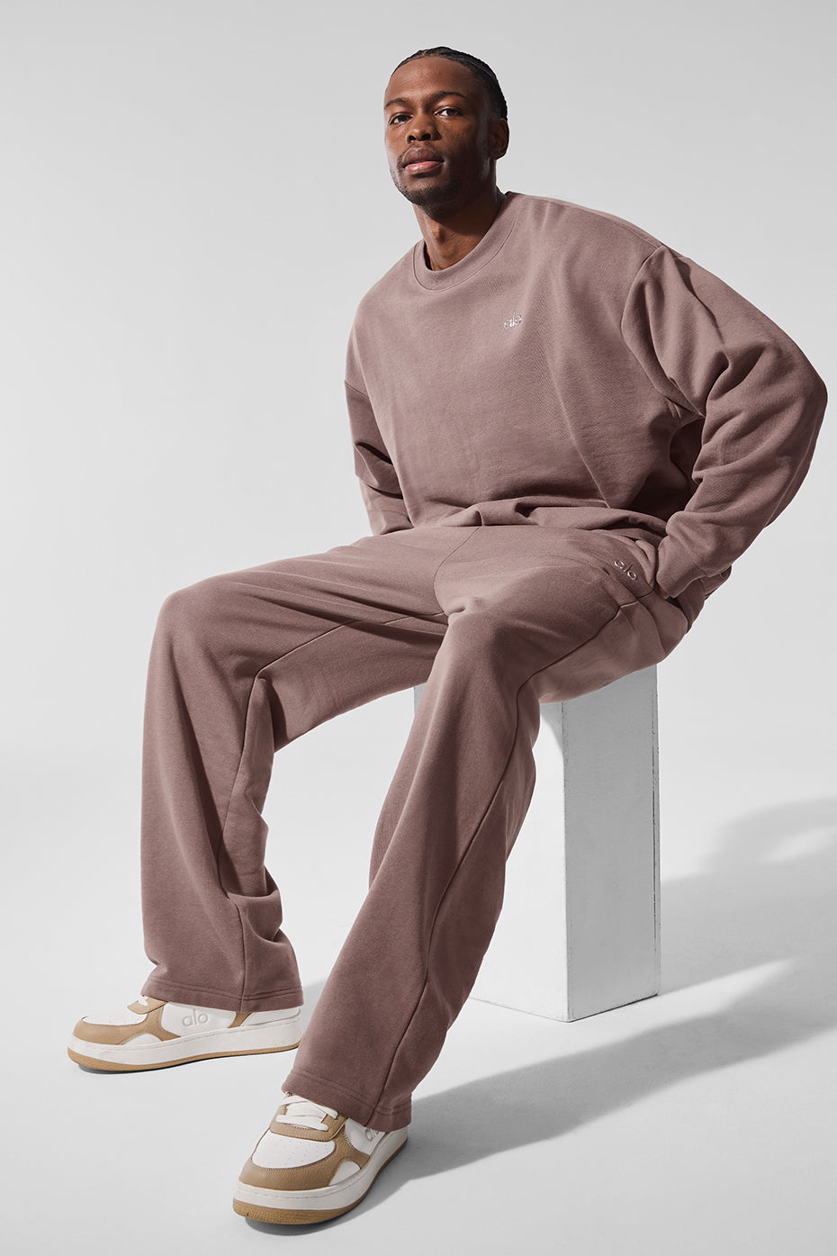 Pantalon De Survêtement Coupe Droite Accolade - Mushroom
