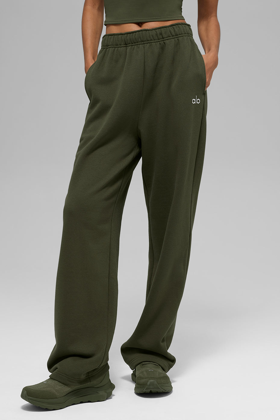 Pantalon De Survêtement Coupe Droite Accolade - Green Olive