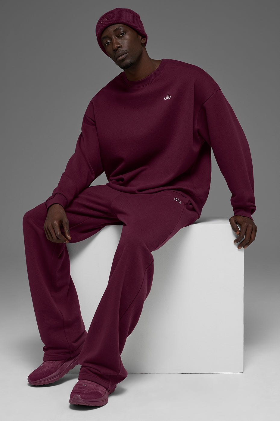 Pantalon De Survêtement Coupe Droite Accolade - Bordeaux
