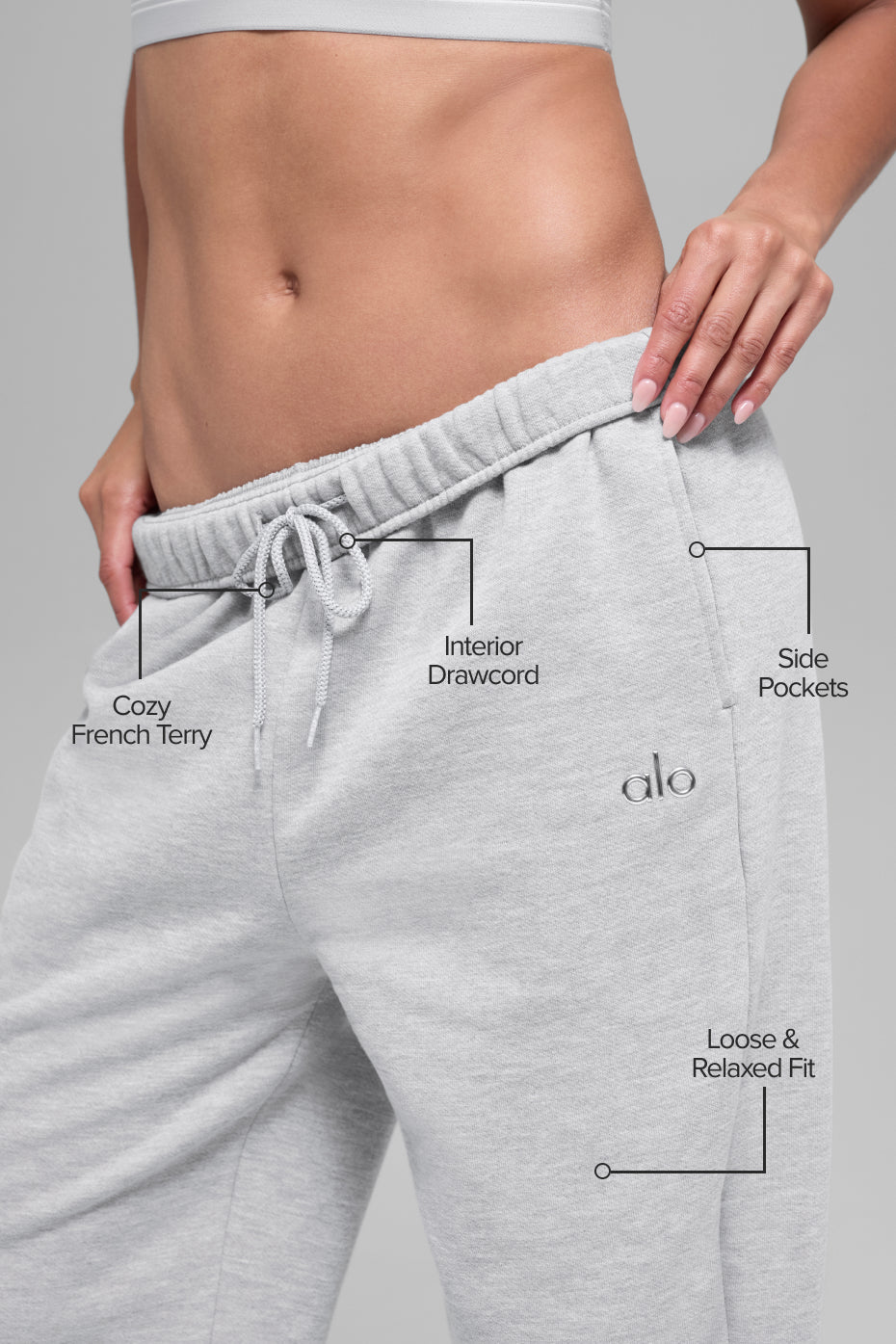 Pantalon De Survêtement Coupe Droite Accolade - Athletic Heather Grey