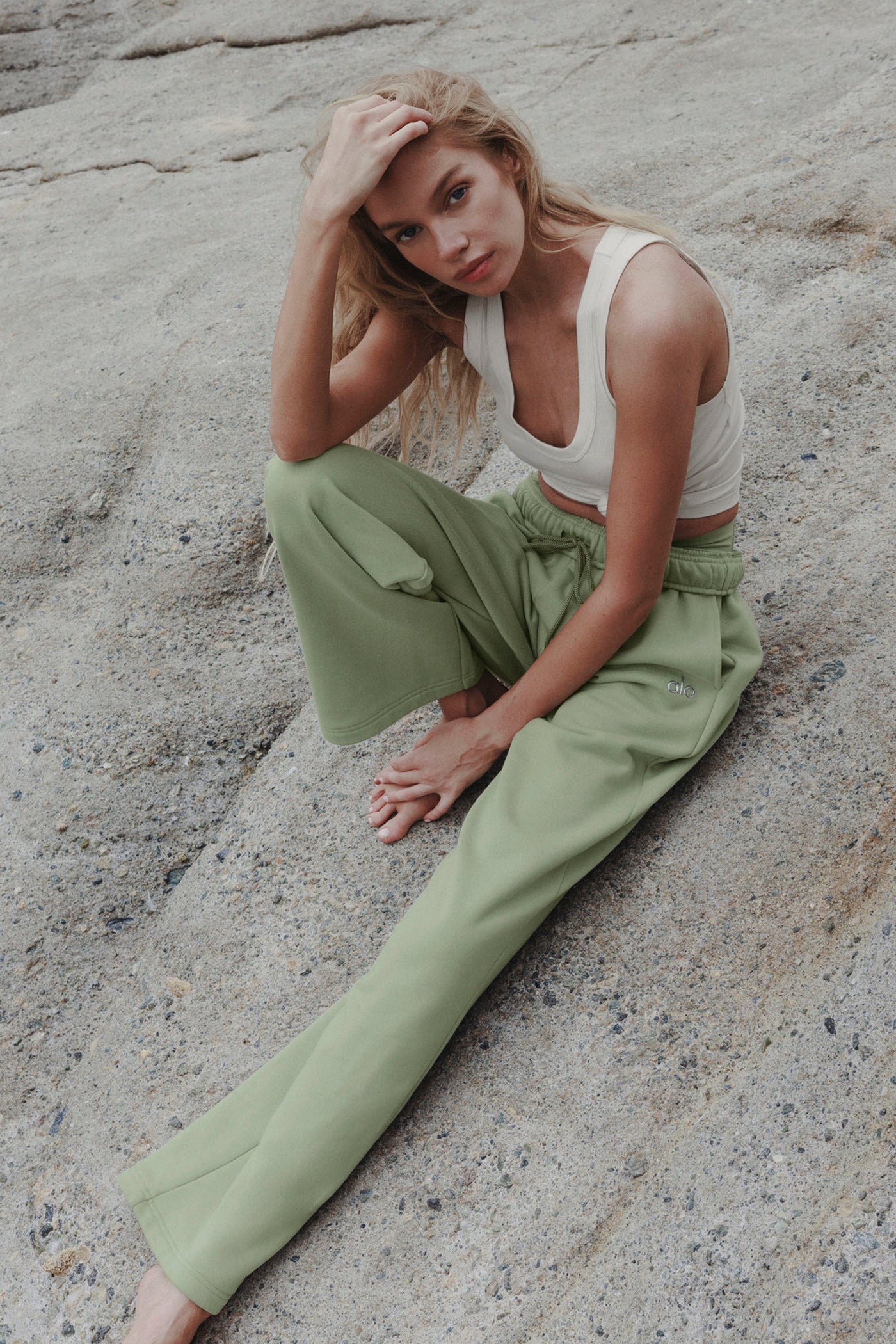 Pantalon De Survêtement Coupe Droite Accolade - Dune Grass
