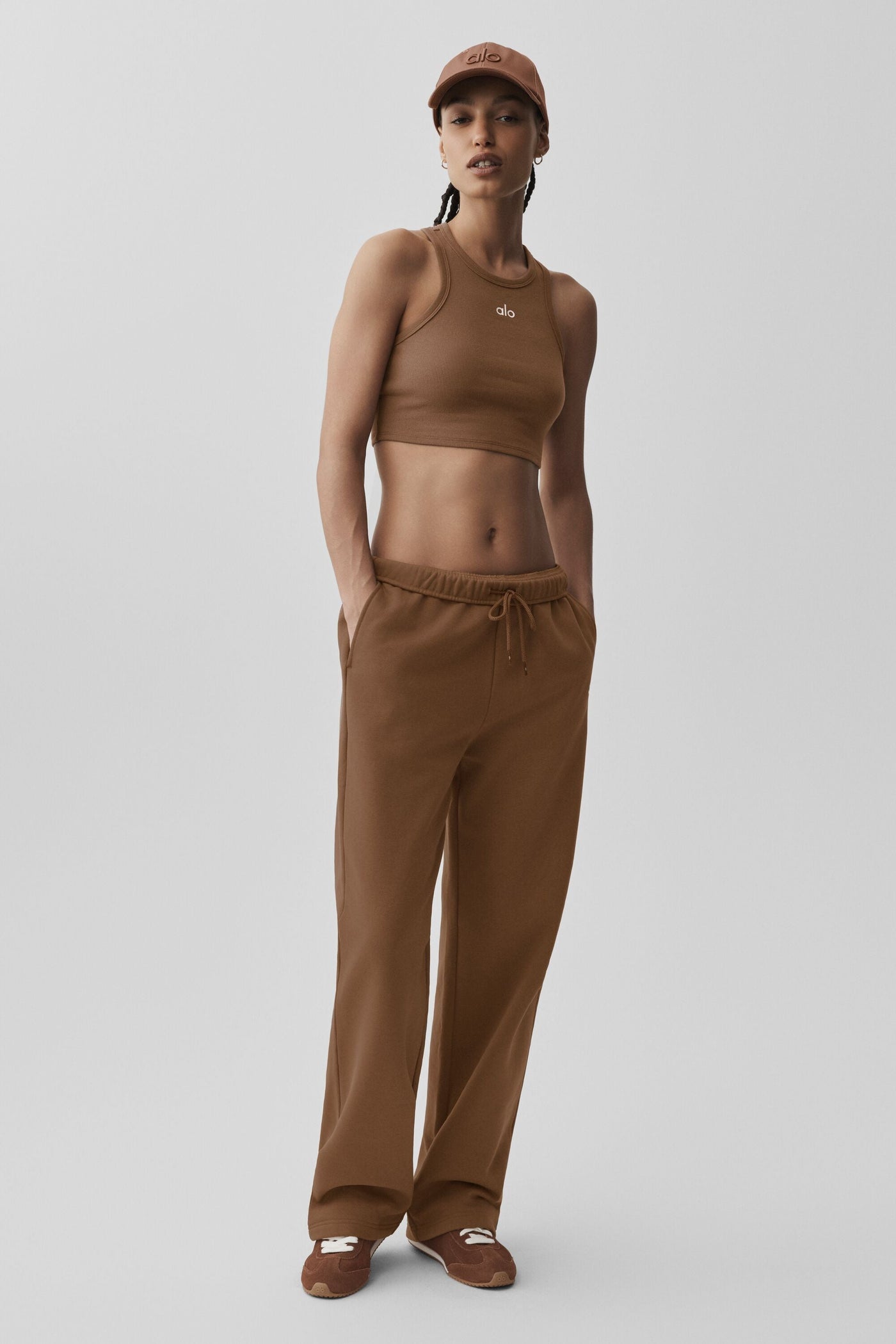 Pantalon De Survêtement Coupe Droite Accolade - Sun Kissed Brown