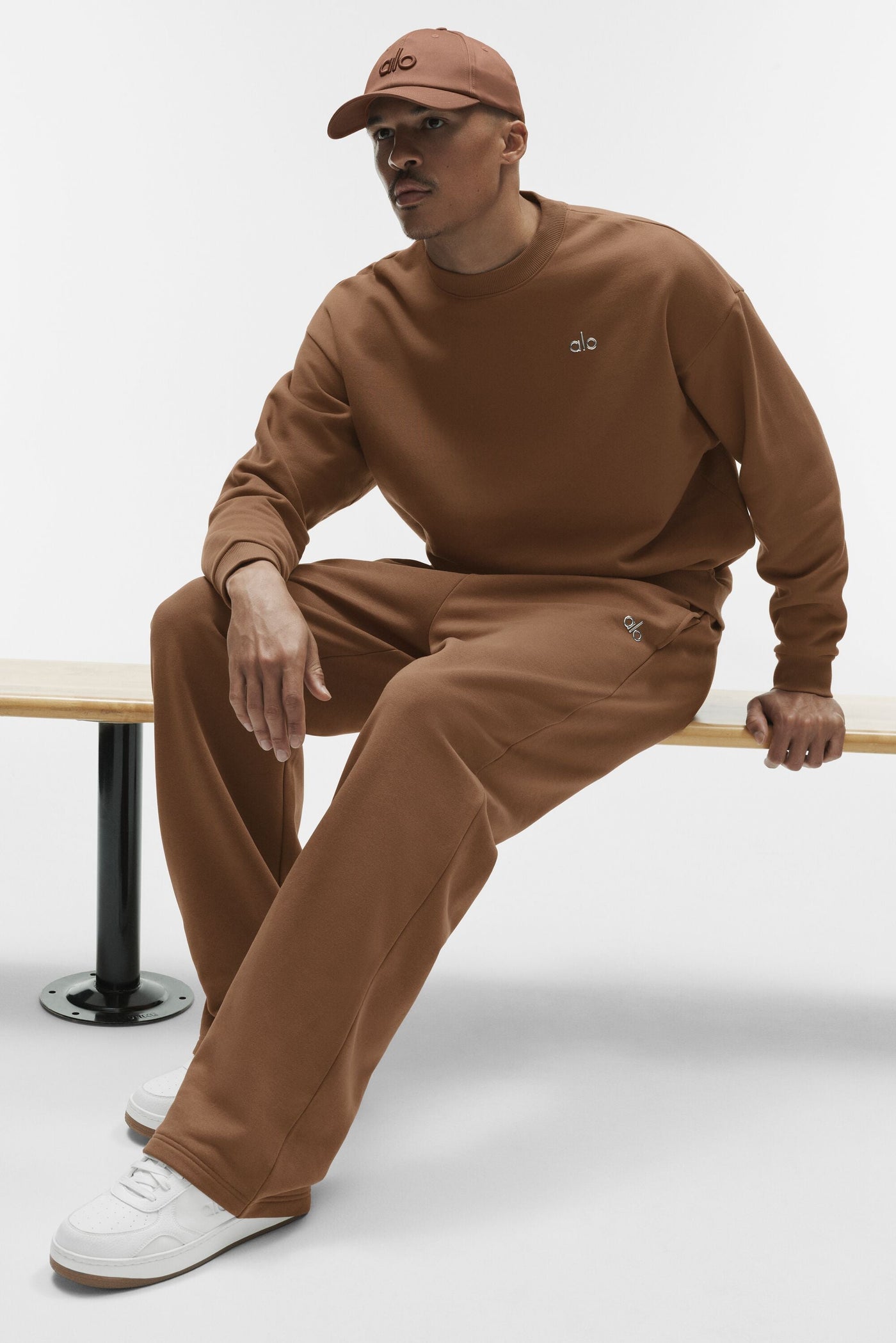 Pantalon De Survêtement Coupe Droite Accolade - Sun Kissed Brown