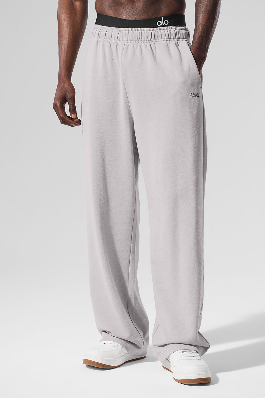 Pantalon De Survêtement Coupe Droite Délavé Accolade - Grey Sky Wash