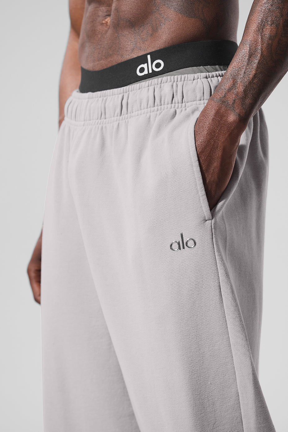 Pantalon De Survêtement Coupe Droite Délavé Accolade - Grey Sky Wash