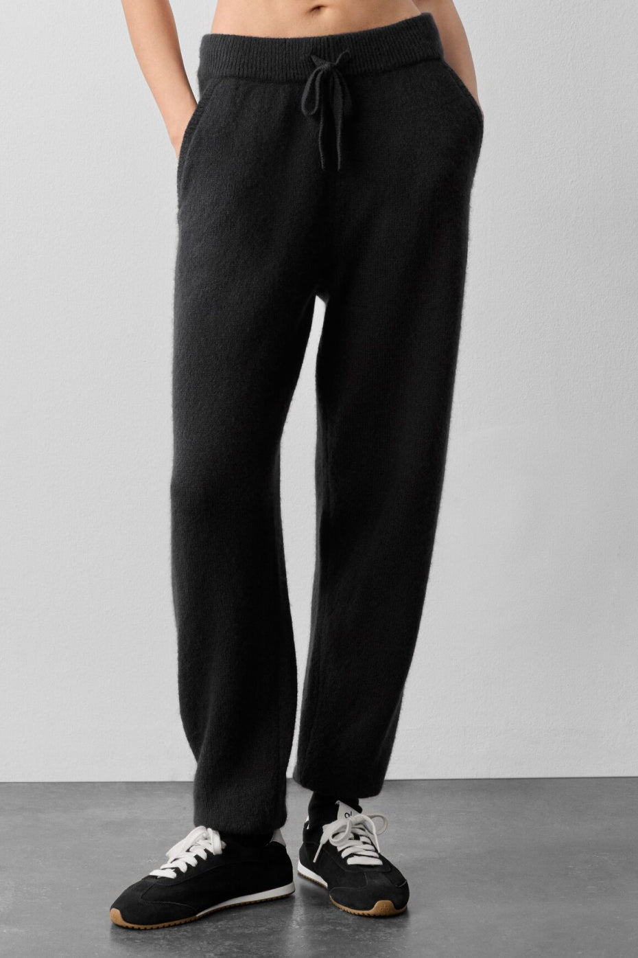 Pantalon De Survêtement En Laine Et Cachemire New Class - Noir