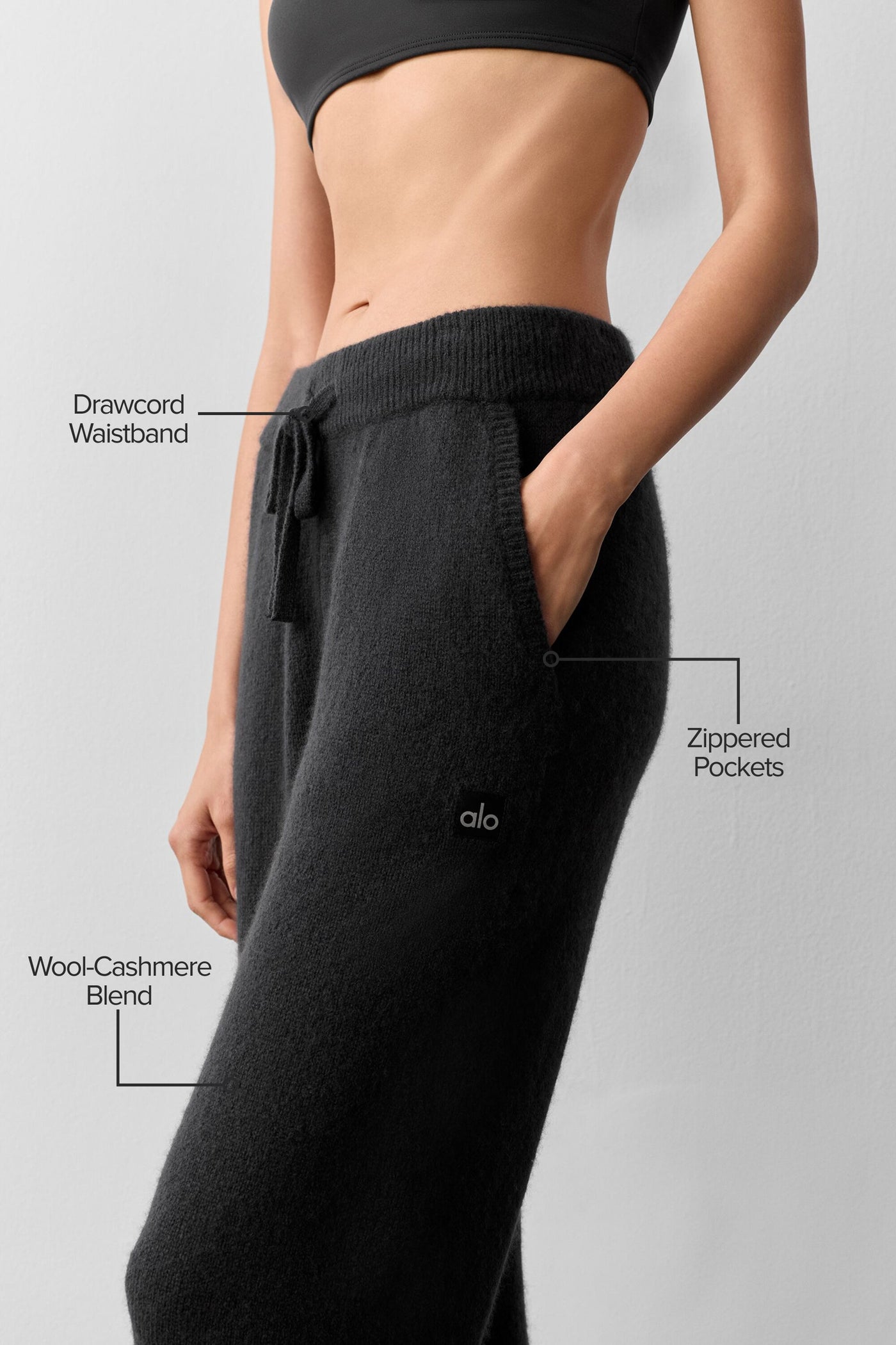 Pantalon De Survêtement En Laine Et Cachemire New Class - Noir