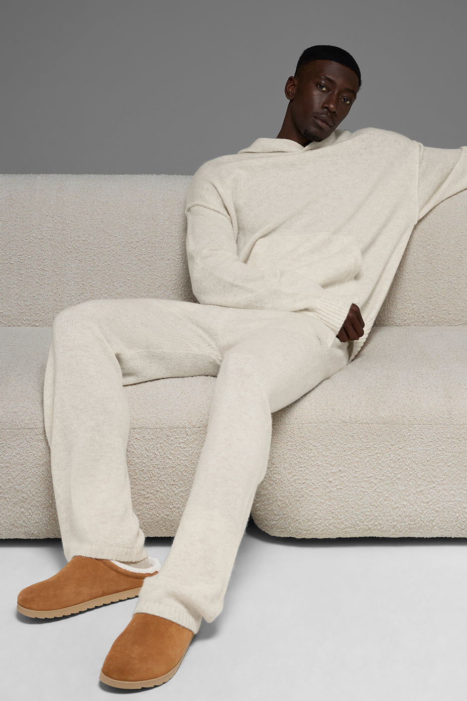 Pantalon De Survêtement En Laine Et Cachemire New Class - Bone Heather