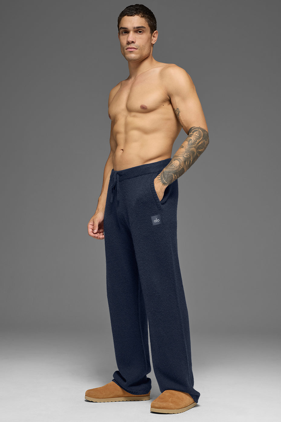 Pantalon De Survêtement En Laine Et Cachemire New Class - Navy