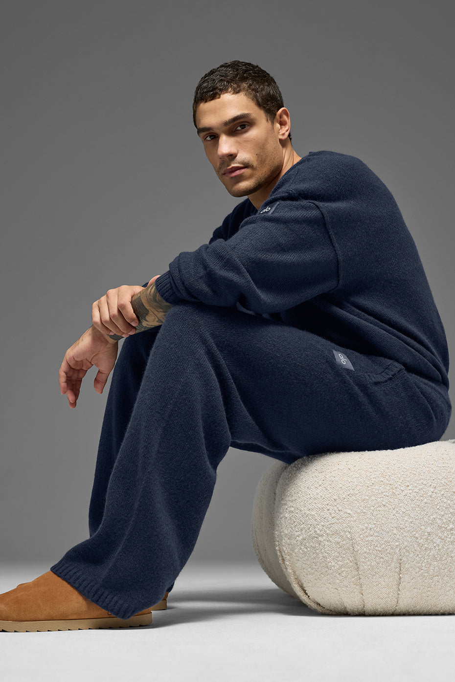 Pantalon De Survêtement En Laine Et Cachemire New Class - Navy