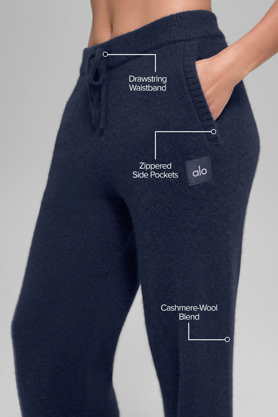 Pantalon De Survêtement En Laine Et Cachemire New Class - Navy