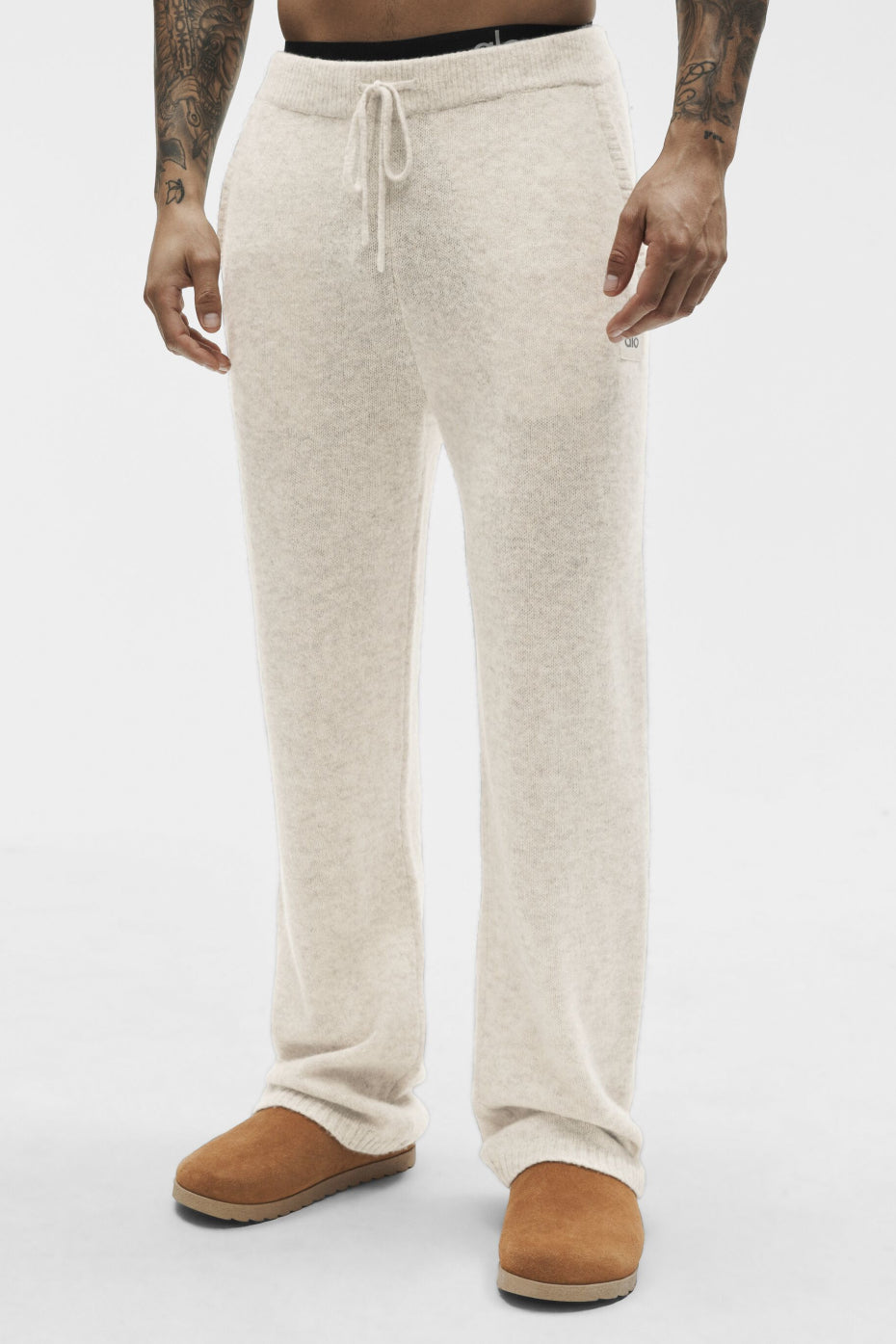 Pantalon De Survêtement En Laine Et Cachemire New Class - Oatmeal Heather