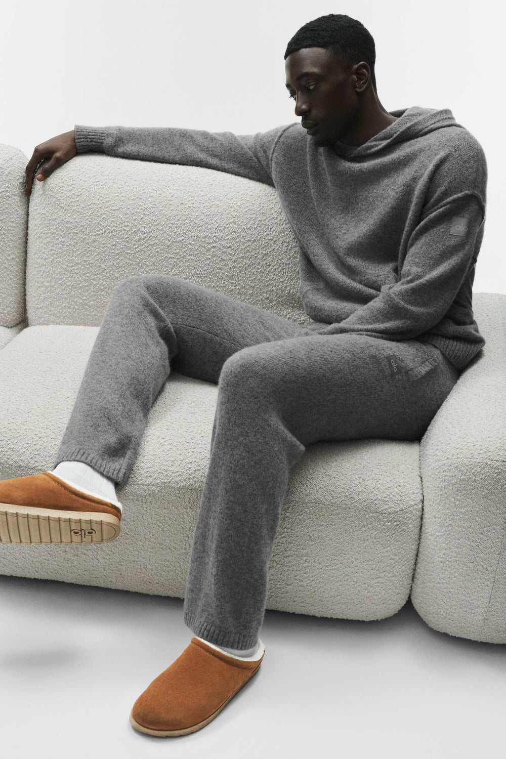 Pantalon De Survêtement En Laine Et Cachemire New Class - Platinum Grey