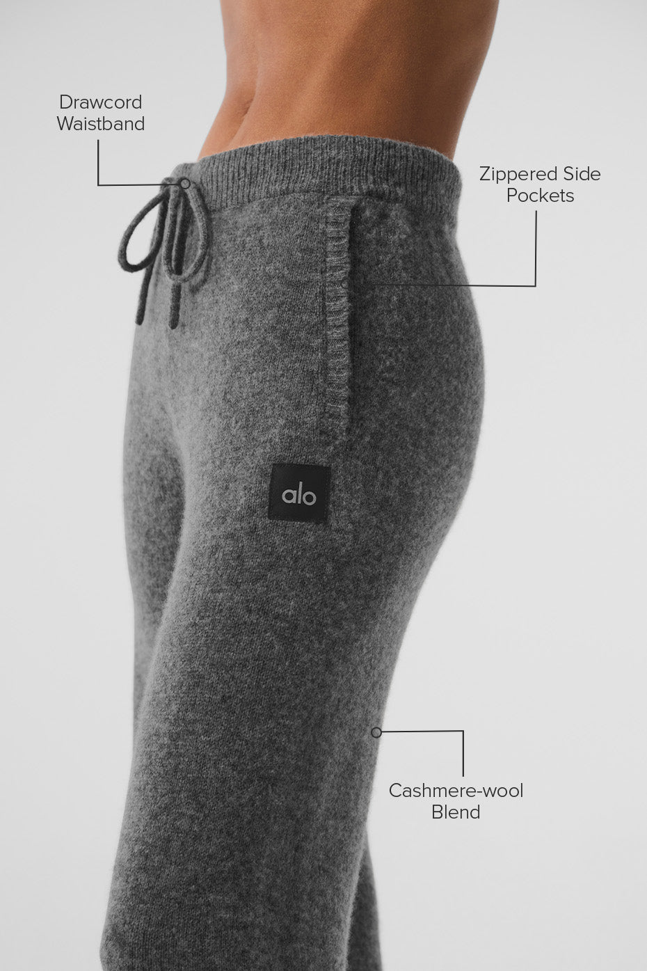 Pantalon De Survêtement En Laine Et Cachemire New Class - Platinum Grey