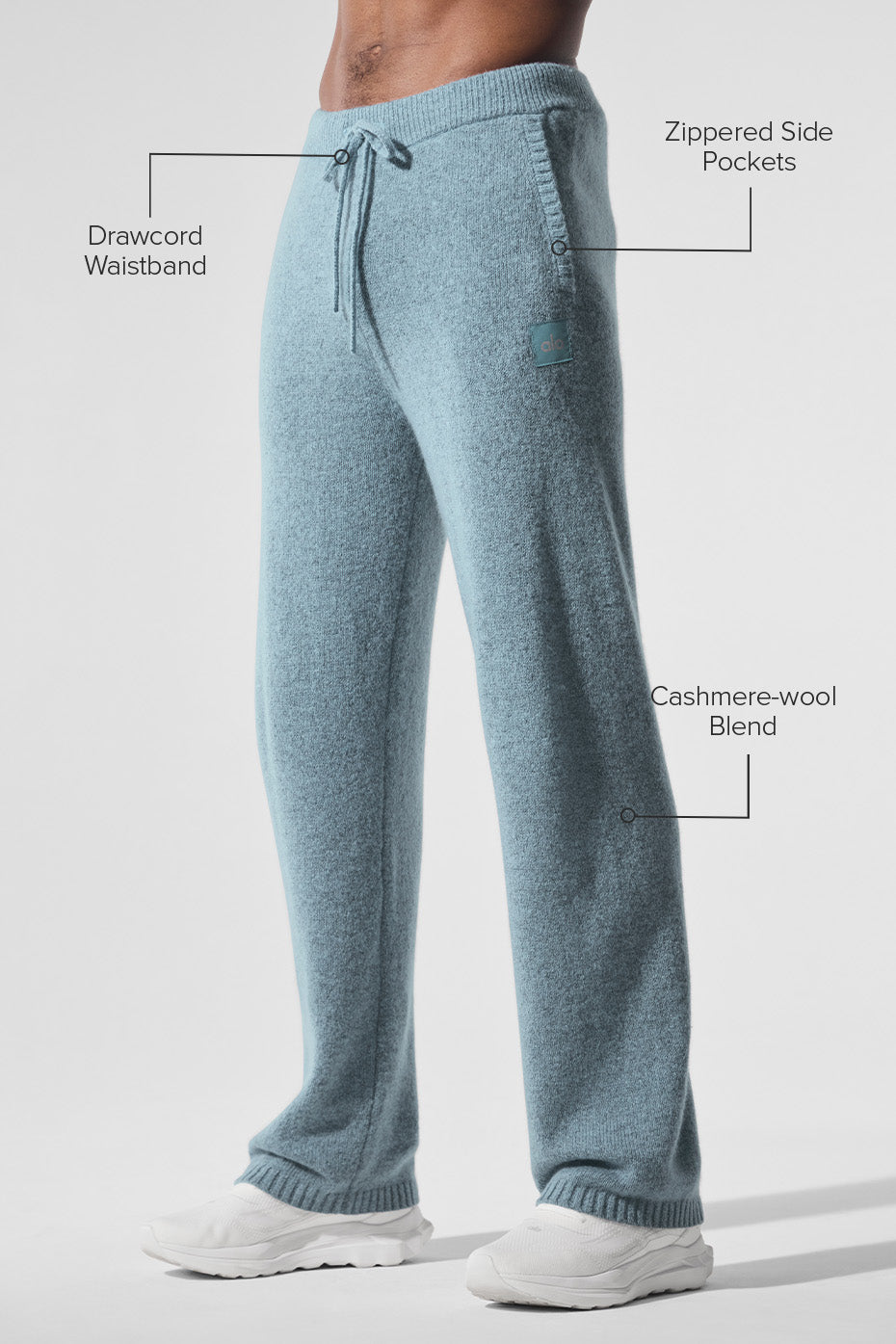 Pantalon De Survêtement En Laine Et Cachemire New Class - Celestial Blue Granite Heather