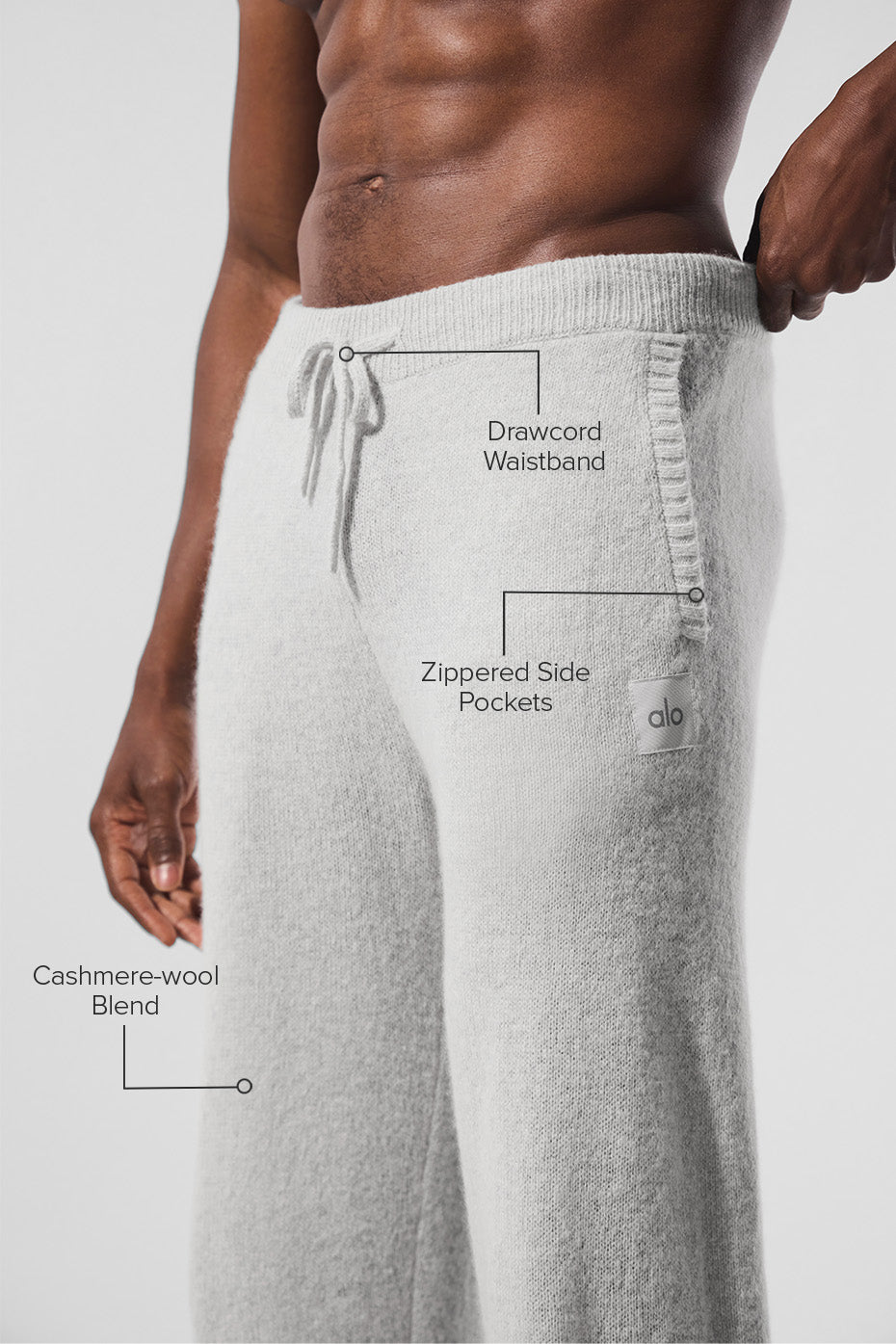 Pantalon De Survêtement En Laine Et Cachemire New Class - Pearl Grey Heather
