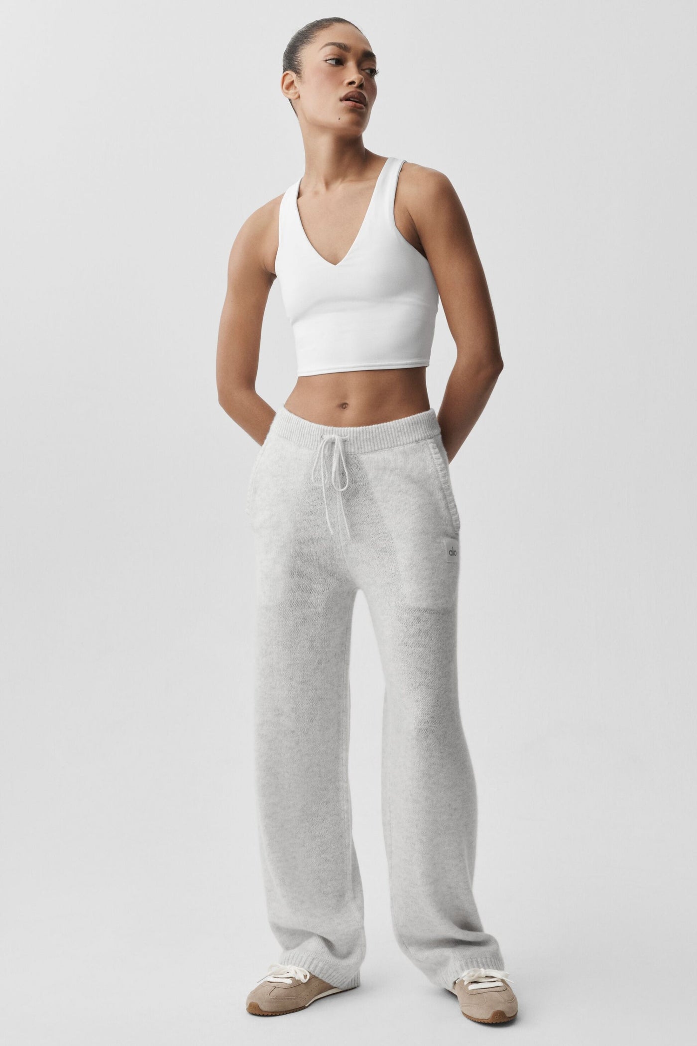 Pantalon De Survêtement En Laine Et Cachemire New Class - White Heather