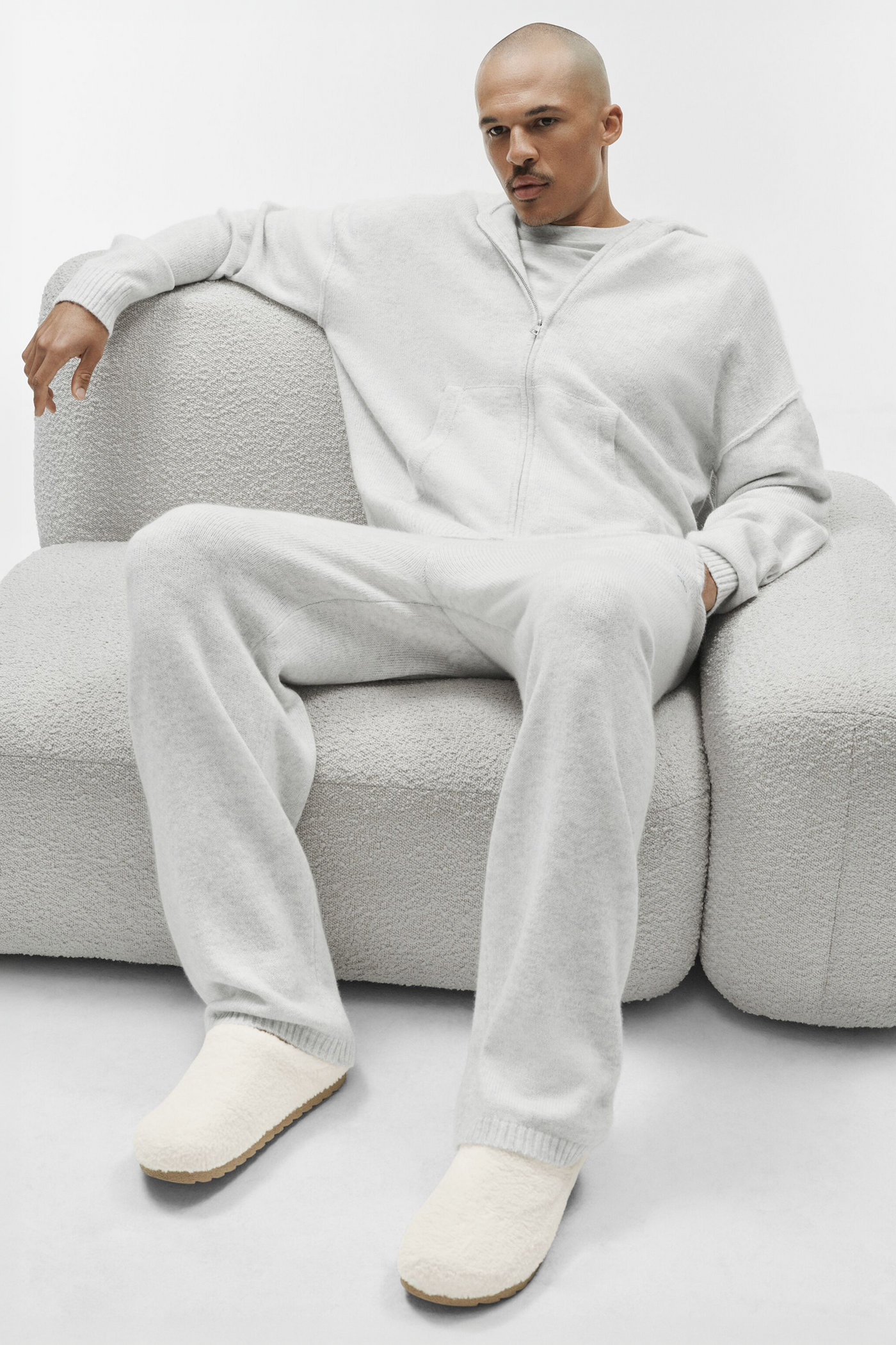Pantalon De Survêtement En Laine Et Cachemire New Class - White Heather