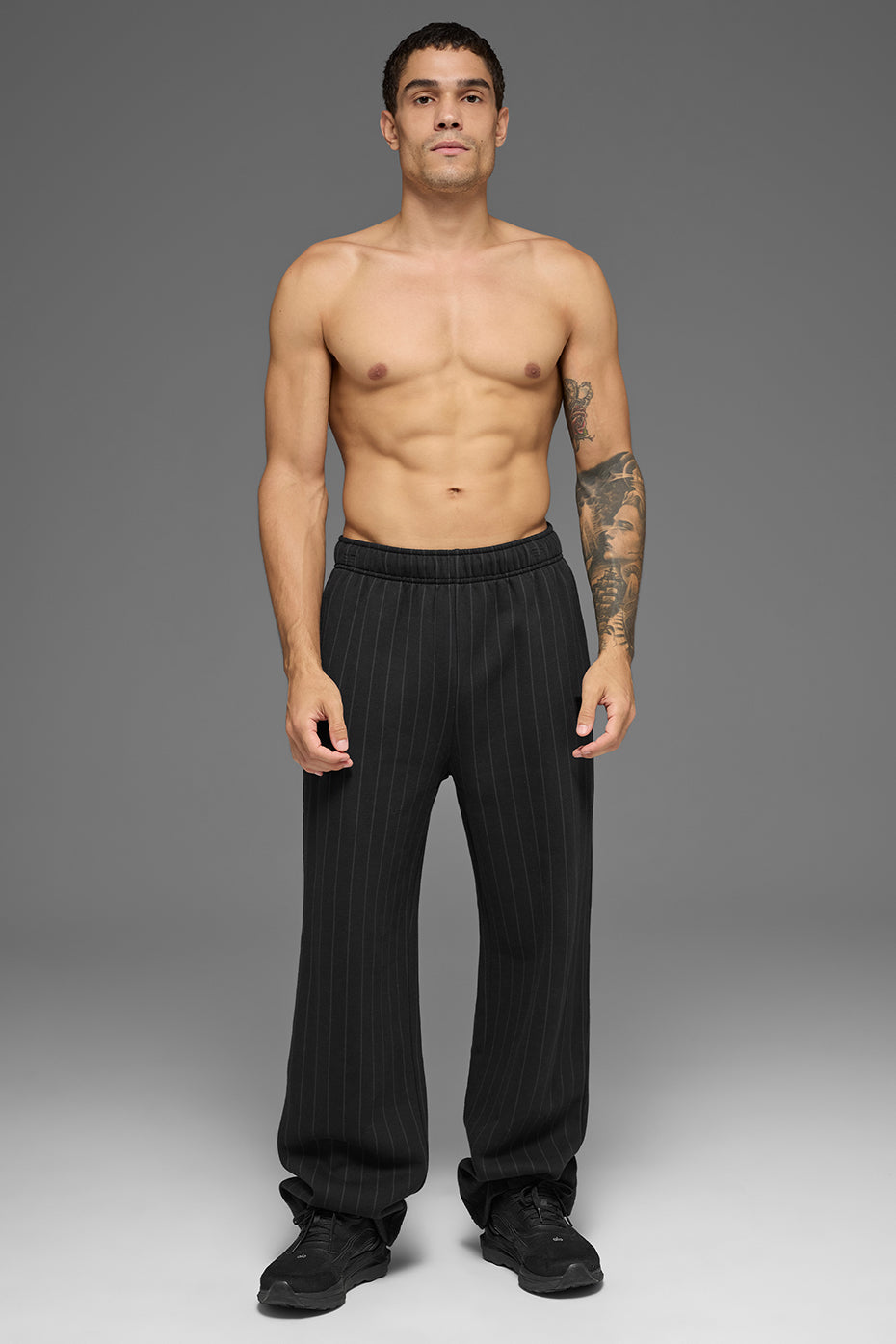 Pantalon De Survêtement Coupe Droite Pinstripe - Black Pinstripe