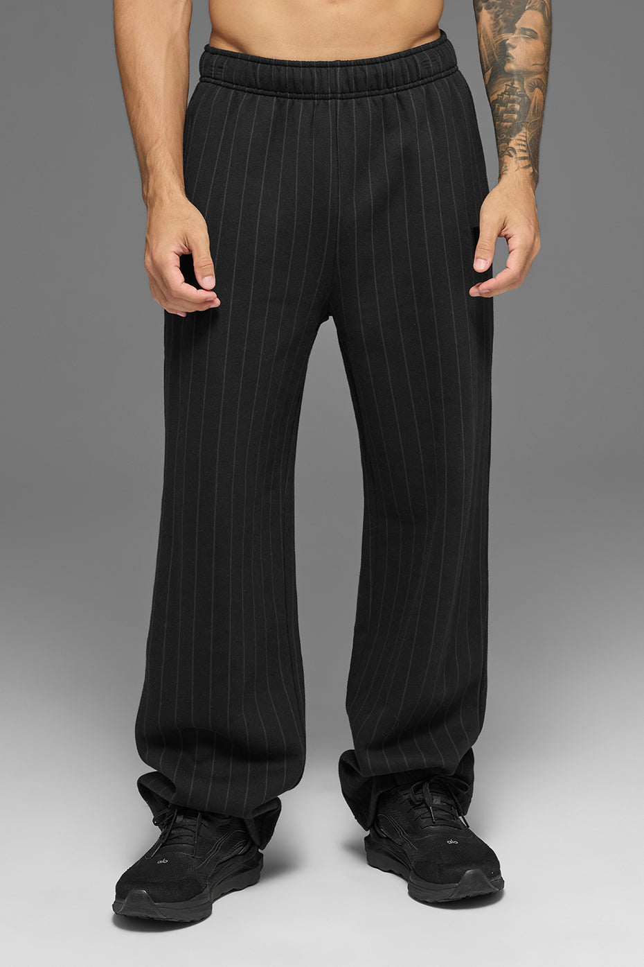 Pantalon De Survêtement Coupe Droite Pinstripe - Black Pinstripe