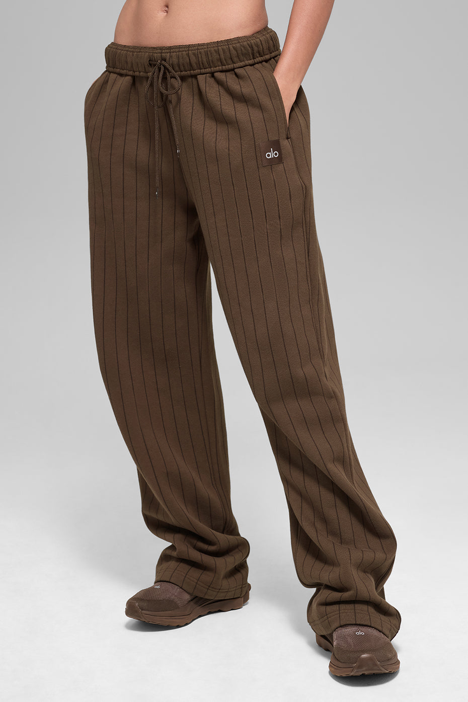 Pantalon De Survêtement Coupe Droite Pinstripe - Espresso Pinstripe