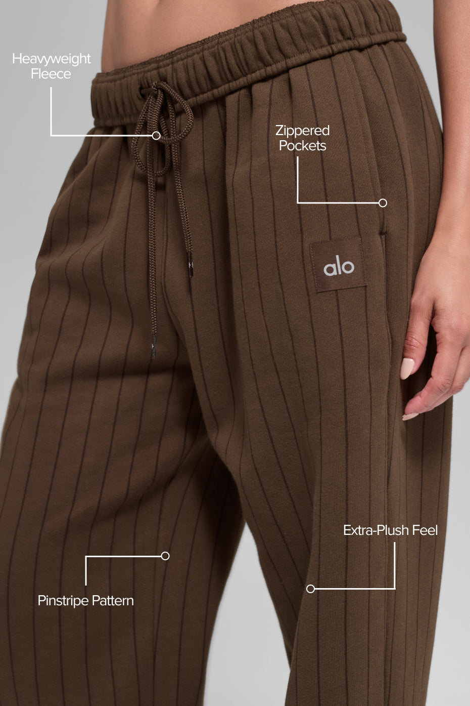 Pantalon De Survêtement Coupe Droite Pinstripe - Espresso Pinstripe