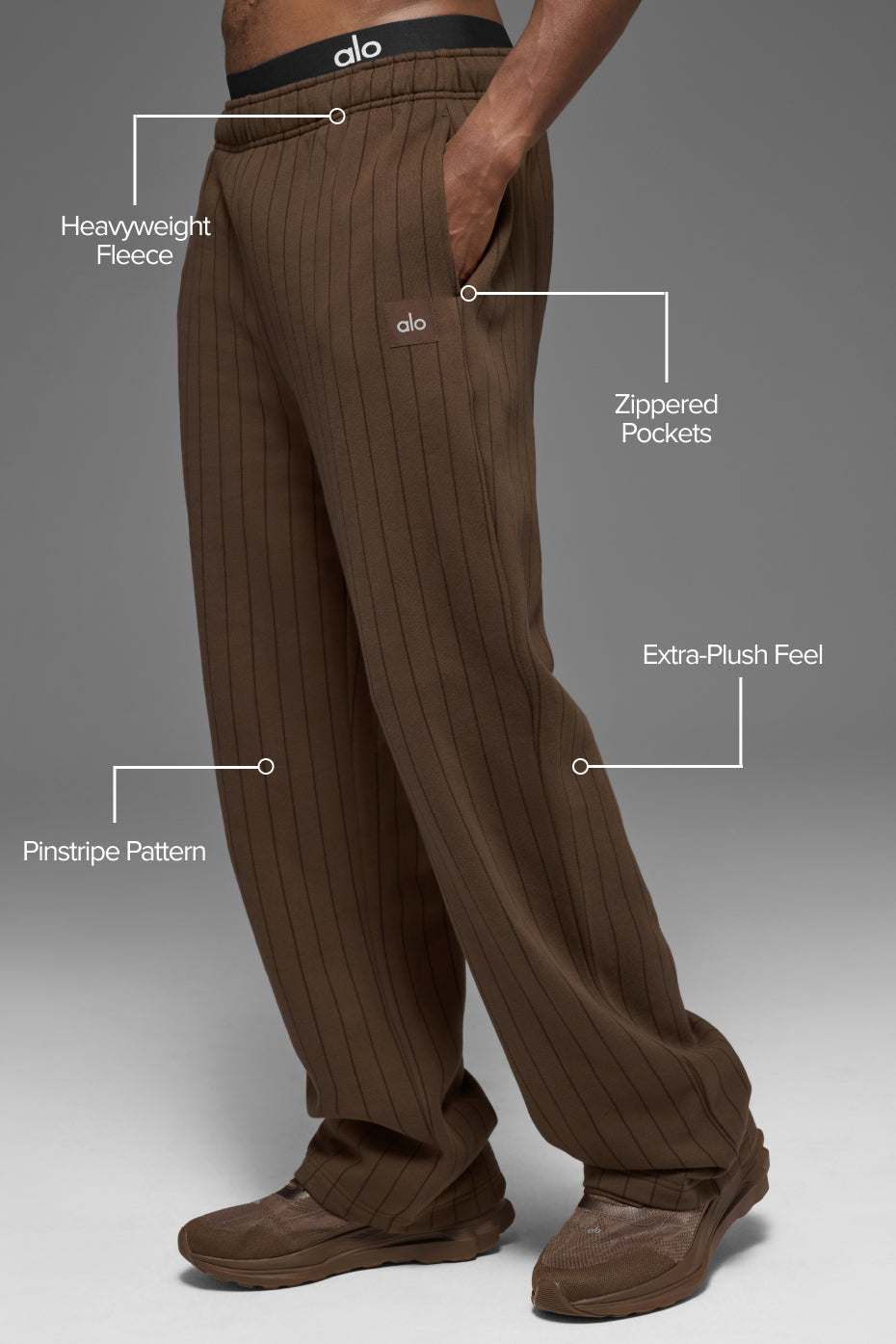 Pantalon De Survêtement Coupe Droite Pinstripe - Espresso Pinstripe