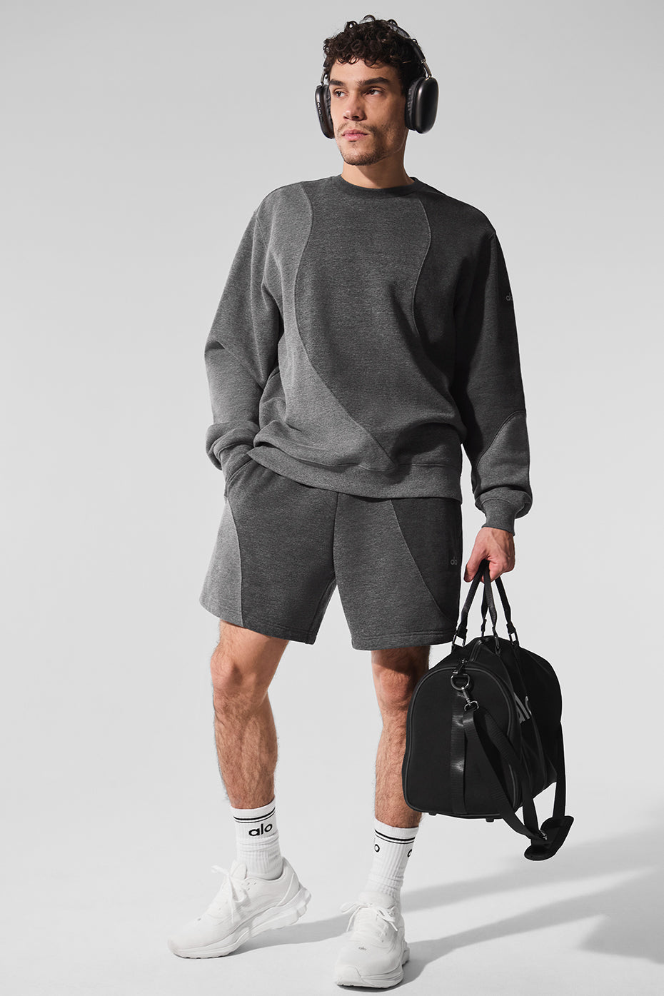 Short Make Waves 7" - Gris chiné foncé ton sur ton
