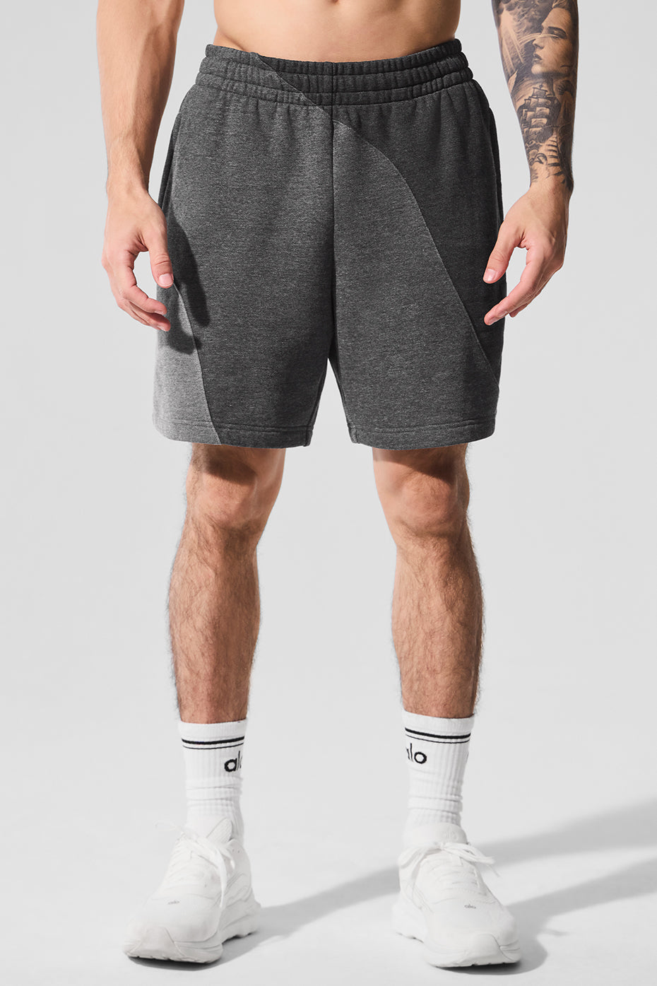 Short Make Waves 7" - Gris chiné foncé ton sur ton
