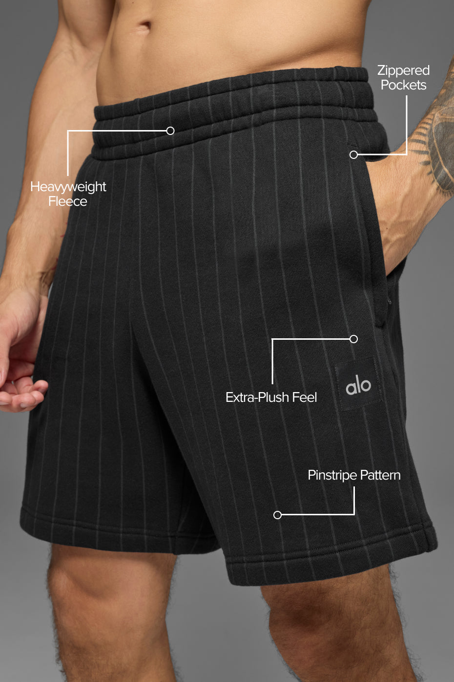 Short 7" Pinstripe - Noir Pinstripe