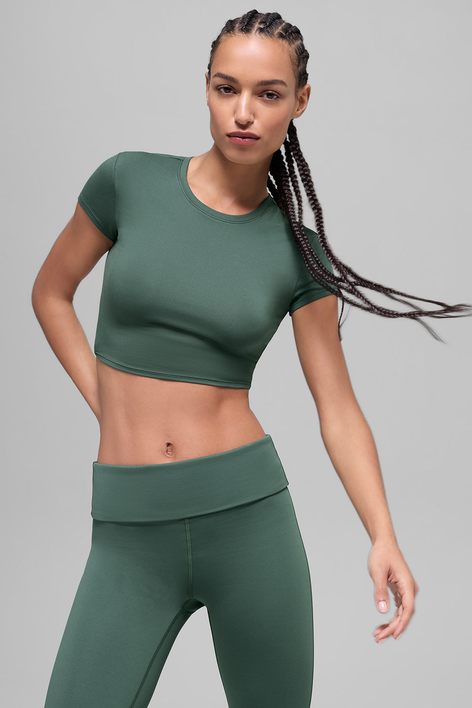 Haut Court Manches Courtes Alosoft Finesse - Clover Green