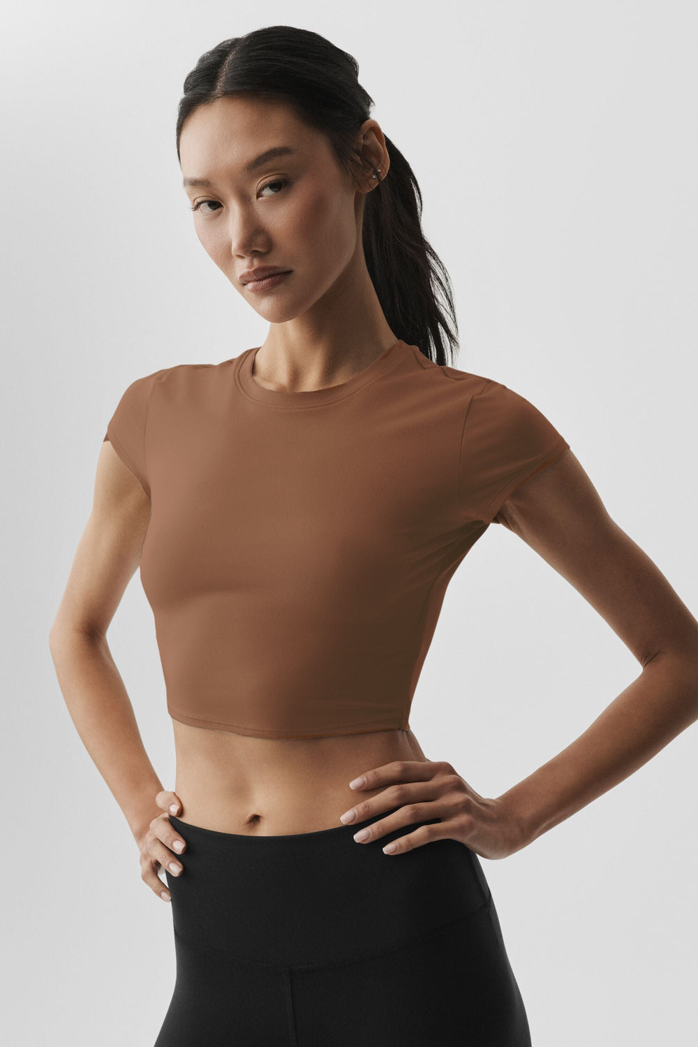 Haut Court Manches Courtes Alosoft Finesse - Sun Kissed Brown