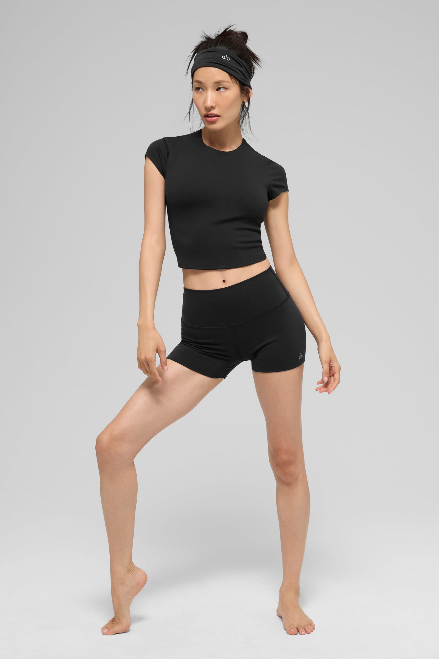 Haut Manches Courtes ALO Softsculpt Precision - Noir