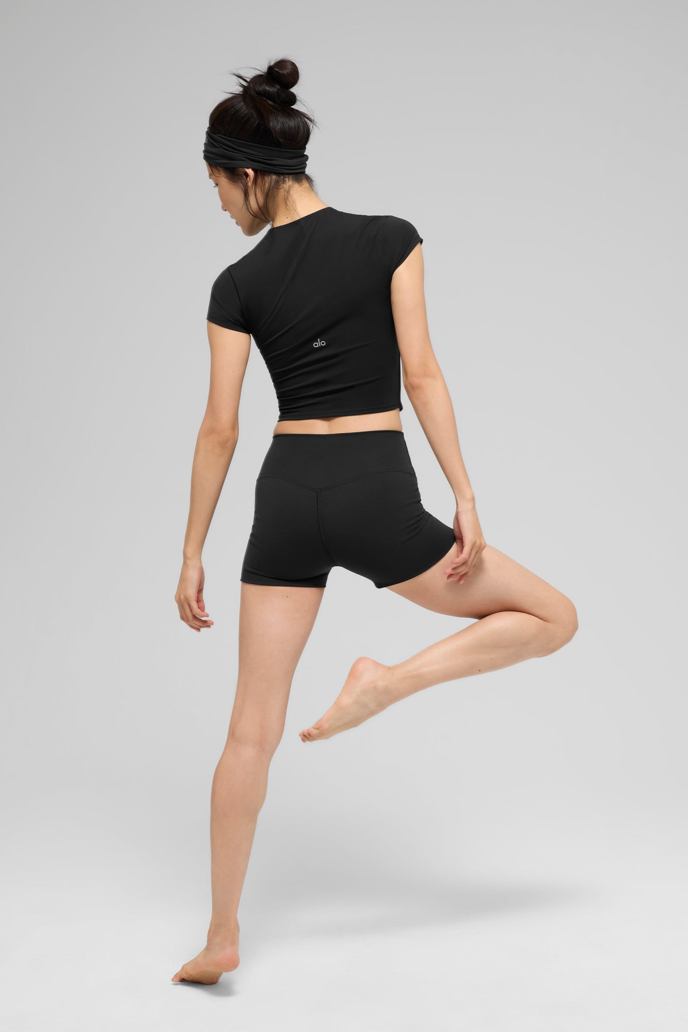 Haut Manches Courtes ALO Softsculpt Precision - Noir