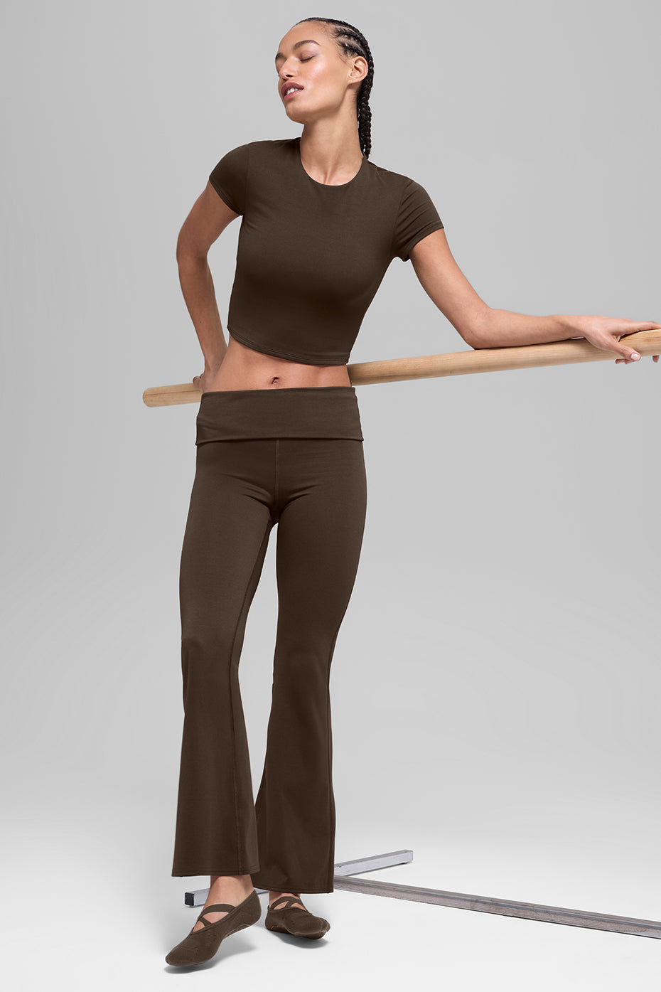 Haut Manches Courtes ALO Softsculpt Precision - Espresso