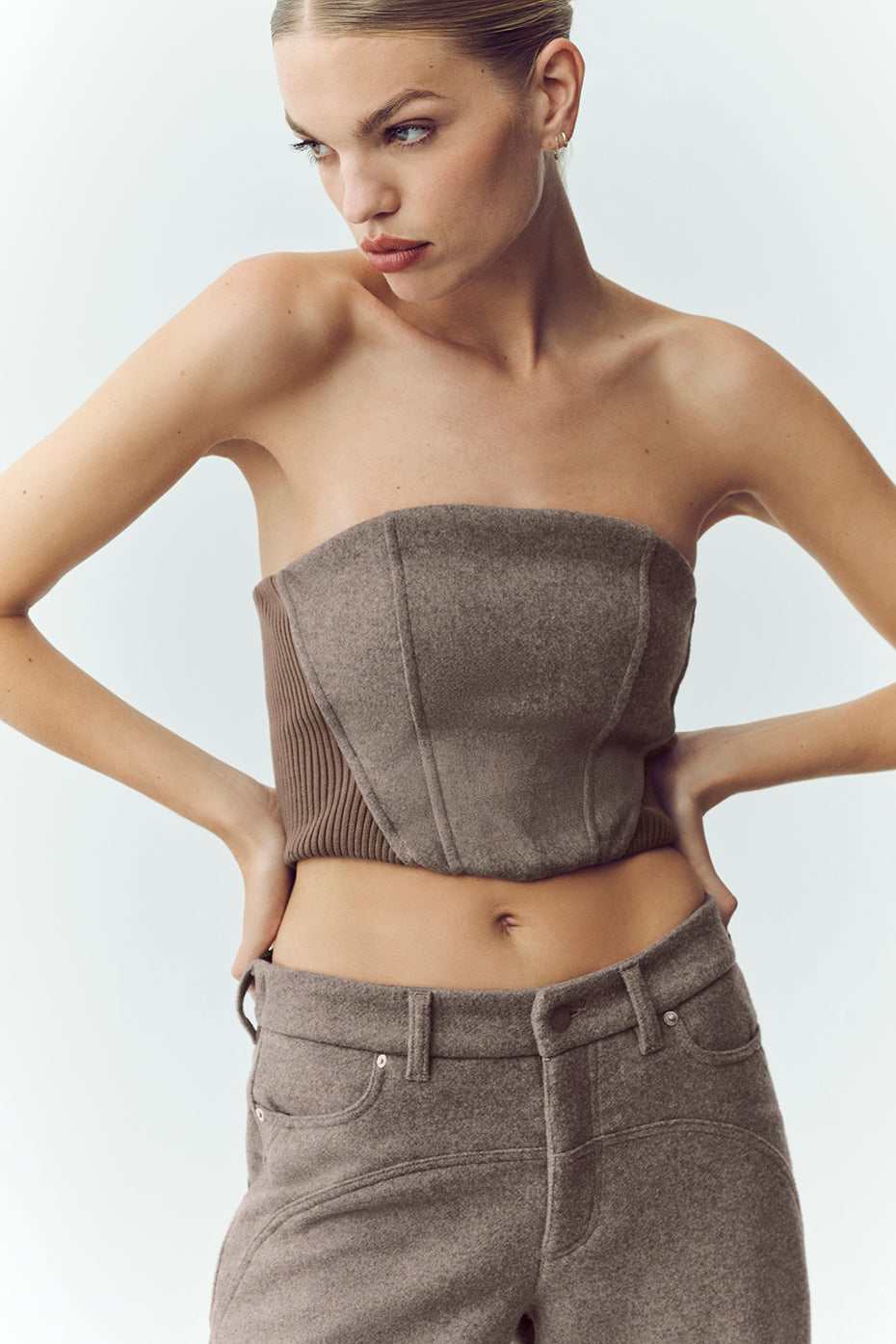 Haut Corset En Laine Mélangée Nightcap - Alpine Cocoa Heather