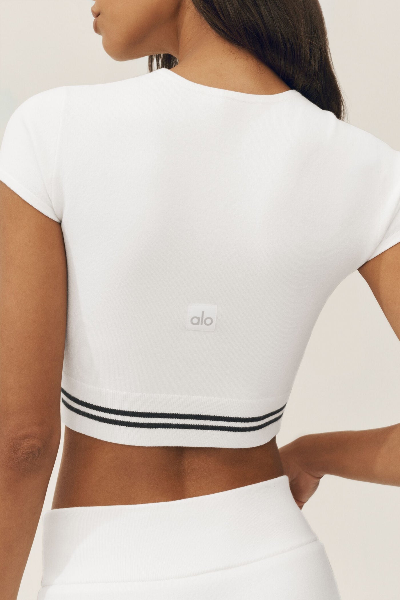 Haut Manches Courtes En Coton Et Cachemire My Serve - Blanc/Noir