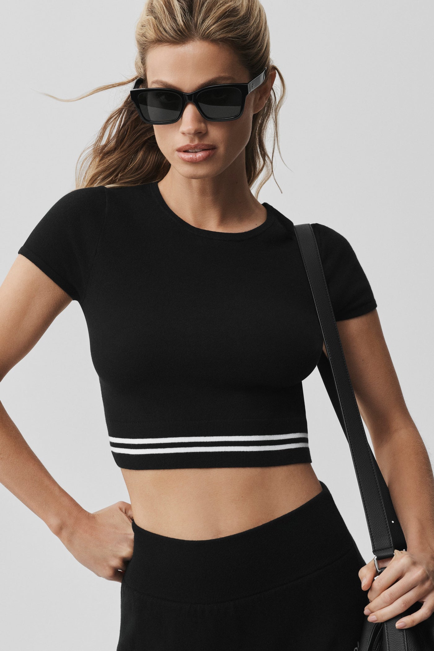 Scholar Knit Manches courtes My Serve - Noir/Blanc
