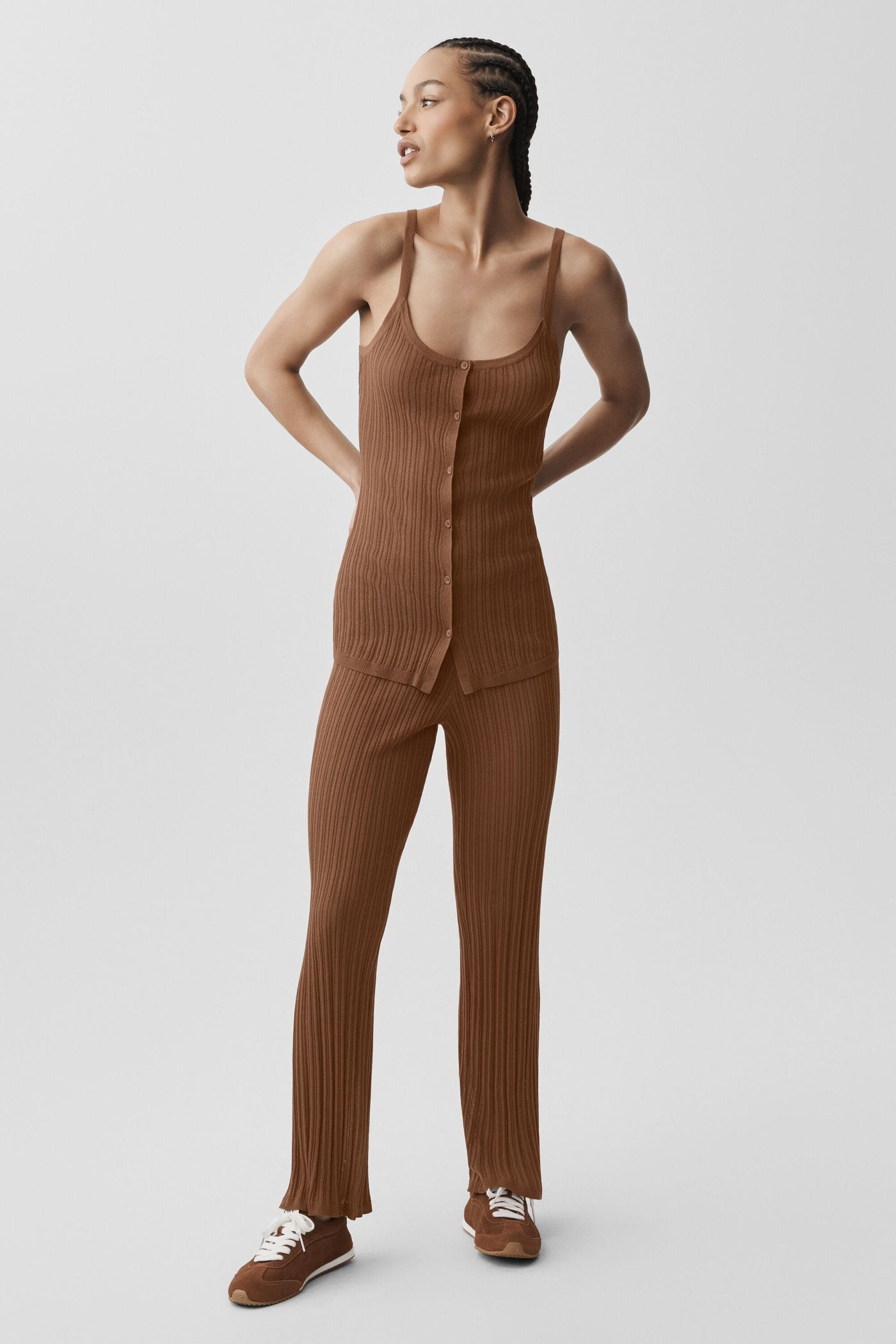Débardeur Boutonné Sunlit Sweater - Sun Kissed Brown