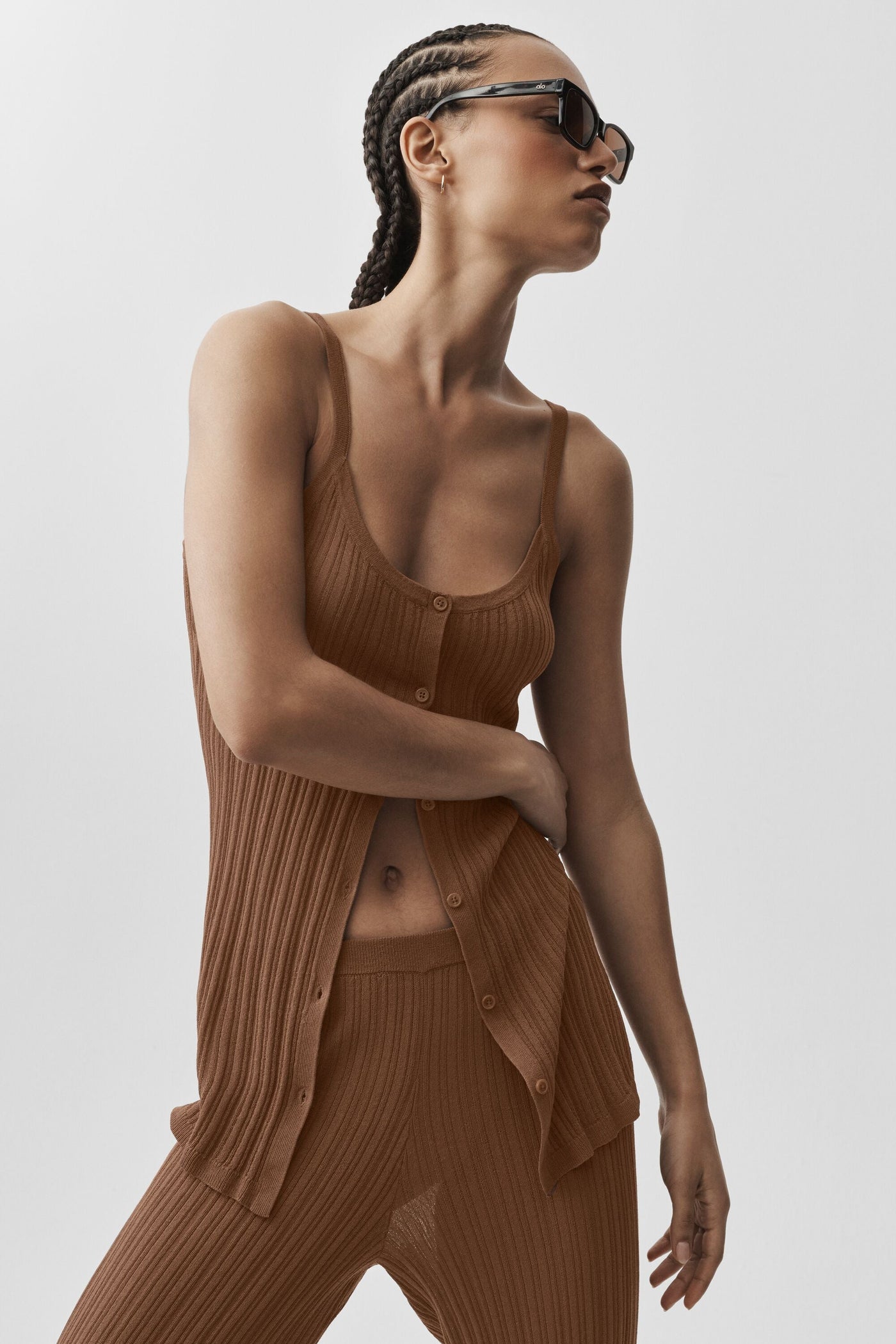 Débardeur Boutonné Sunlit Sweater - Sun Kissed Brown