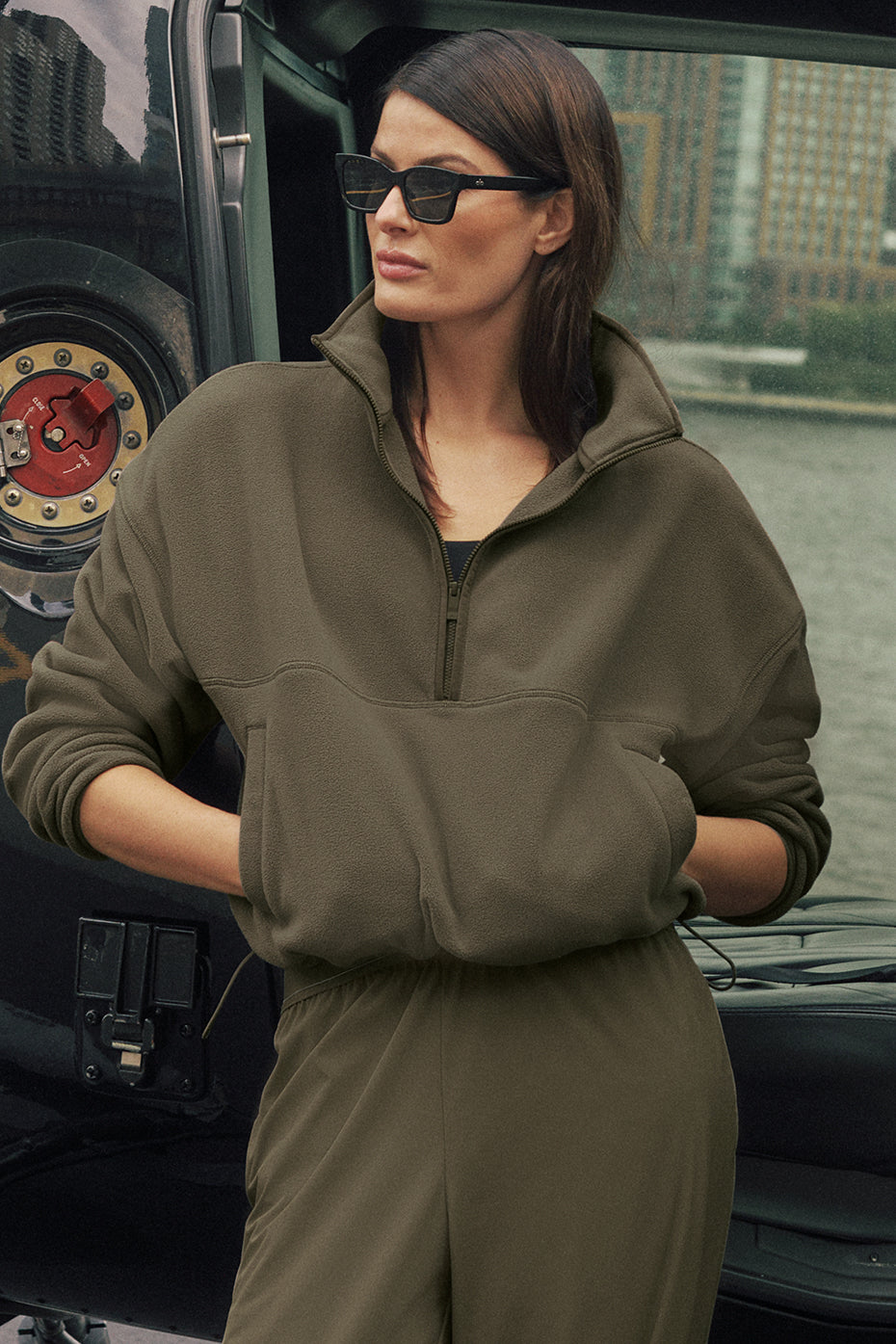 Pull En Polaire Retreat - Olive Tree