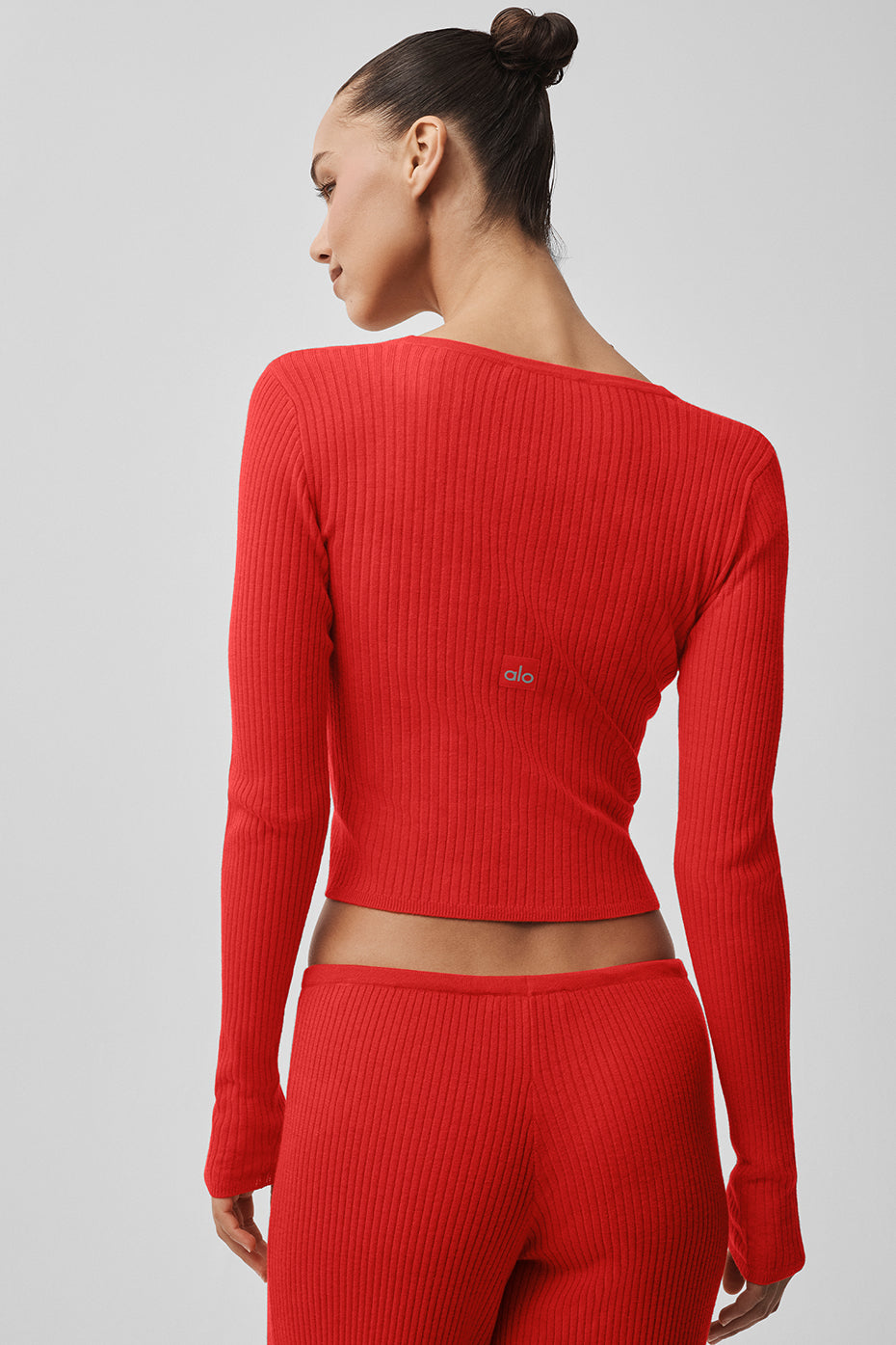 Haut À Manches Longues En Maille Unwind - Bright Red
