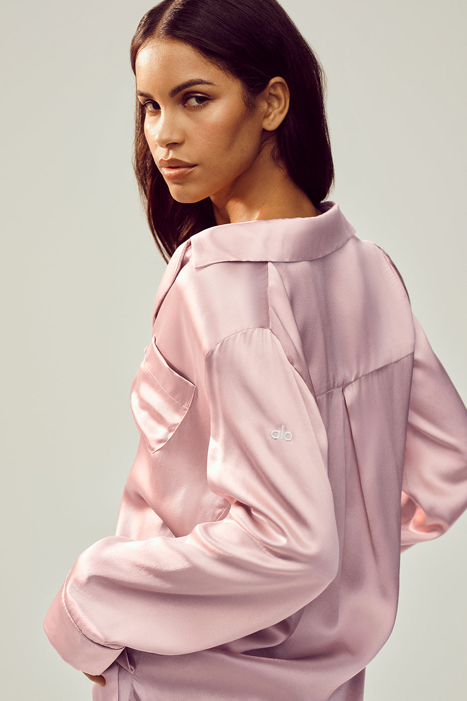 Chemise En Soie Luminous - Pink Champagne