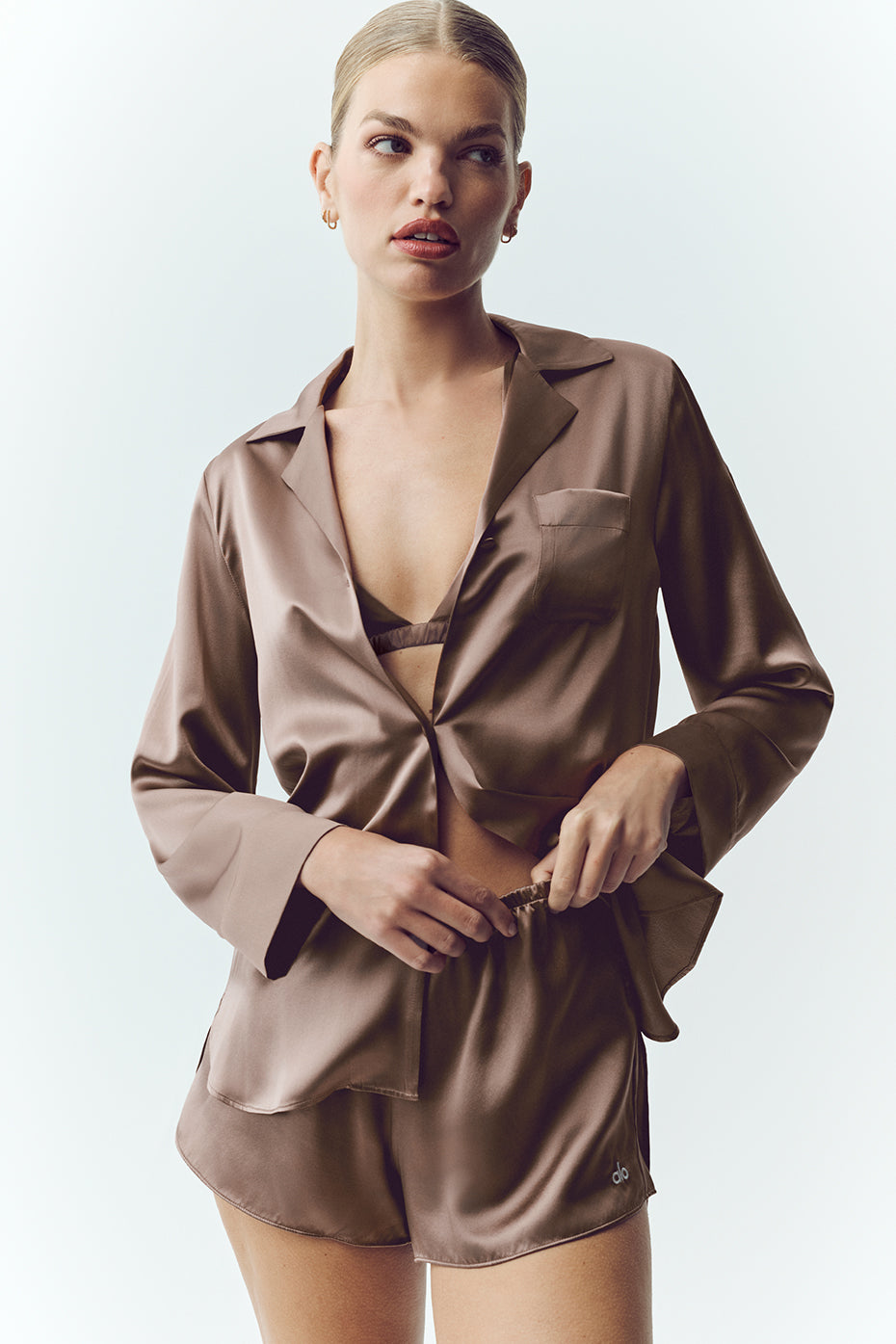 Chemise En Soie Luminous - Alpine Cocoa